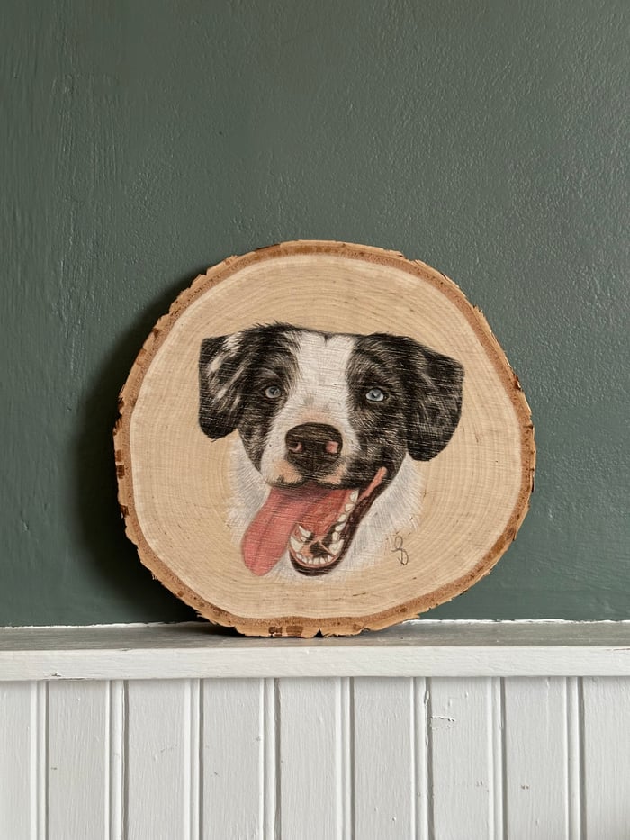 Bespoke Wood Slice Drawing image