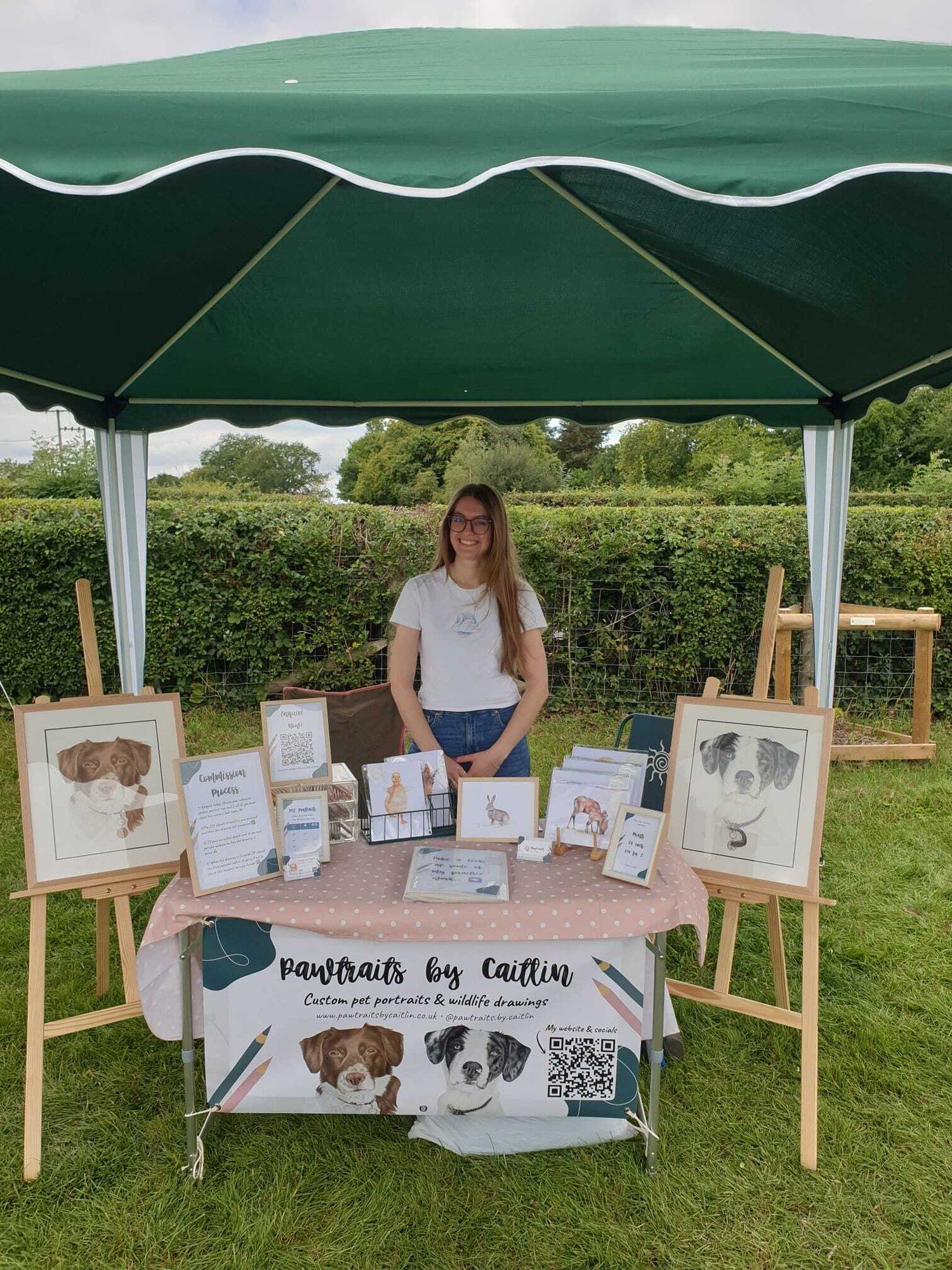A photo of a market stall by Pawtraits by Caitlin.