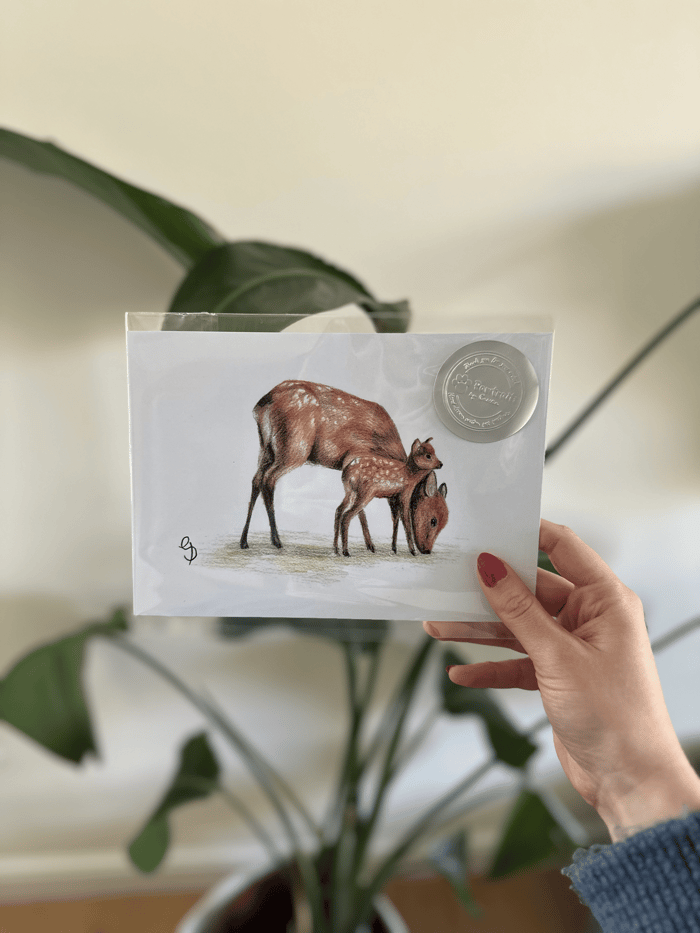 Mother & Fawn Print image